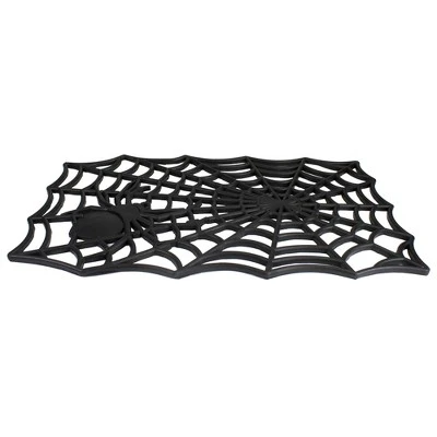 Northlight Black Spider Web Rectangular Halloween Doormat 18" X 30" 4 Northlight Black Spider Web Rectangular Halloween Doormat 18" X 30" - Image 2