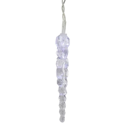 Northlight LED Ice Pillar Christmas Icicle Lights - Pure White - 29' Clear Wire - 360ct 5 Northlight LED Ice Pillar Christmas Icicle Lights - Pure White - 29' Clear Wire - 360ct - Image 3