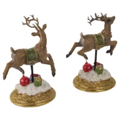 Northlight Glittered Reindeer Christmas Stocking Holders - 9.5" - Set Of 2 -Home decor GUEST fa49b45b a9cb 422f 9ba9 f156947f8e8b