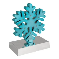 Northlight LED Lighted Glitter Snowflake Christmas Stocking Holder - 7" - Blue -Home decor GUEST fabe795e d000 4fdb a63a 854c8ccd05b4