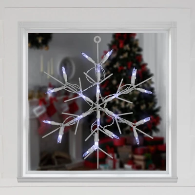 Northlight 13" White LED Lighted Snowflake Christmas Window Silhouette 3 Northlight 13" White LED Lighted Snowflake Christmas Window Silhouette