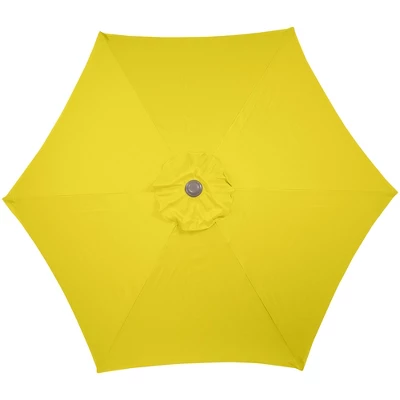 Northlight 7.5' Outdoor Patio Market Umbrella With Hand Crank - Yellow 4 Northlight 7.5' Outdoor Patio Market Umbrella With Hand Crank - Yellow - Image 2