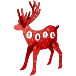 Northlight Reindeer Cut-Out Ornament Holder Christmas Decoration - 13.25" - Red And White -Home decor GUEST fb6001a2 6444 4de6 baad 0f3ec2b3e84f