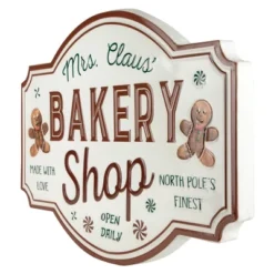 Northlight 18" Mrs. Claus' Bakery Shop Metal Christmas Wall Sign 12 Northlight 18" Mrs. Claus' Bakery Shop Metal Christmas Wall Sign -Home decor GUEST fc3507e9 77d2 45f8 a3c3 170eae682419