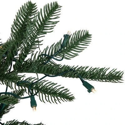 Northlight Real Touch™️ Pre-Lit Pencil Nordmann Fir Artificial Christmas Tree - 6.5' - Warm Clear LED Lights 5 Northlight Real Touch™️ Pre-Lit Pencil Nordmann Fir Artificial Christmas Tree - 6.5' - Warm Clear LED Lights - Image 3