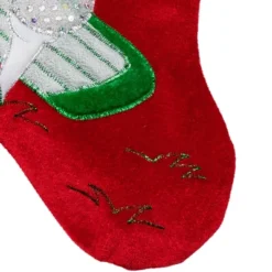 Northlight 20" Red Velveteen Golf Themed Christmas Stocking With White Embroidered Cuff -Home decor GUEST ff307ac9 253f 4b62 b191 fa3c90ca80b4