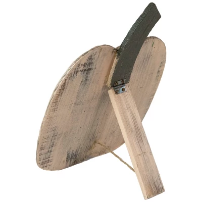 Northlight 14.5" Large Beige Wooden Autumn Harvest Pumpkin Decoration 4 Northlight 14.5" Large Beige Wooden Autumn Harvest Pumpkin Decoration - Image 2